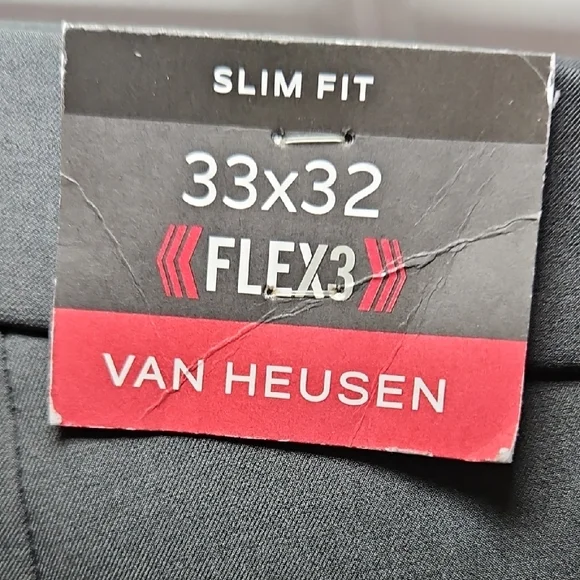 Van Heusen Charcoal Gray Slim Fit Flex 3 Comfort Dress Pants - Picture 4 of 11